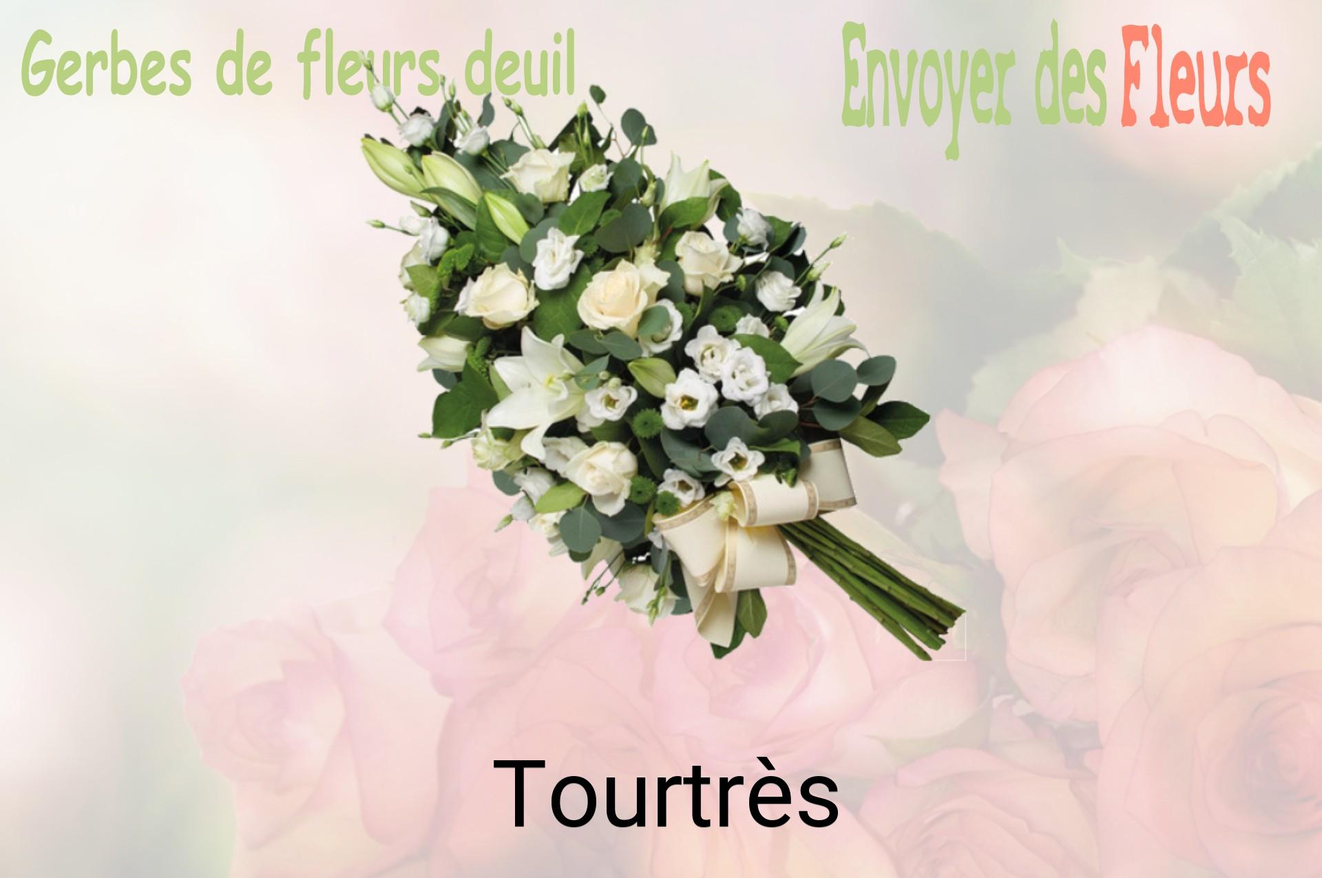 Gerbe de fleurs de deuil livrée à Tourtrès
